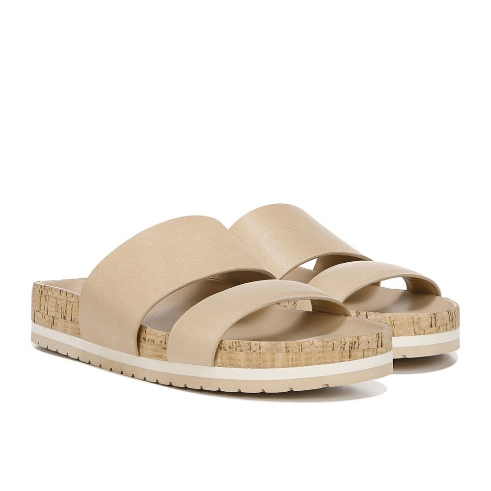 VINCE Giana Leather Dual Strap Slide Sandal 10